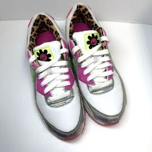 Nike Air Max 90 LX Daisy Leopard Iridescent Sneakers Sz 6.5